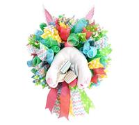Spring Wreaths For Front Door | 45x30cm Bunny Wall Decorations,Artificial Wreath, Versatile Applications For Living Room Bedroom Kitchen Entryway Fireplace Wedding Party Family Gathering Winter