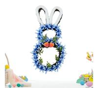 Spring Wreaths for Front Door - Bunny Wicker Wall Decoration, Artificial Floral Wreath | Home Decor for Living Room Bedroom Kitchen Entryway Fireplace Wedding Party Family Gathering
