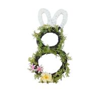 Spring Wreaths for Front Door - Bunny Wicker Wall Decoration, Artificial Floral Wreath | Home Decor for Living Room Bedroom Kitchen Entryway Fireplace Wedding Party Family Gathering