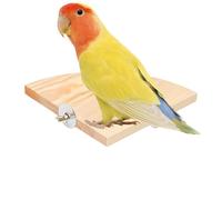 Springboard de madera en forma de abanico, perca para pájaros, portátil, plataforma de ejercicio duradera, soporte de entrenamiento para, cockatiel, finch, canary, erizo, hámster, pequeña mascota