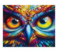 Springbok Look of the Wild 1000 Pieblaw Puzzle para adultos - Vivid Fantasy Owl Face del artista Michael Warn - Tamao terminado de 30 """" x 24 """"