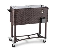 Springbreak Carro de bebidas refrigerado 80l Ratán Blumfeldt
