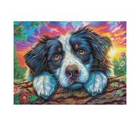 Springer Spaniel inglés Puzzle 500 Piezas Juguete Educativo Familiar Interactivo Tiempo Feliz Rompecabezas 3D para Hombres Y Mujeres Construir Maquetas Desafío Intelectual 500 PCS
