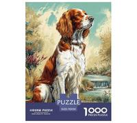 Springer Spaniel inglés Rompecabezas Adultos 1000 Piezas Perro Ilustración Puzzle Colorido, Exclusivo De Amazon, Papel Ecológico, para Y Jóvenes 70x50cm/1000pcs