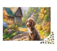 Springer Spaniel Paper Spaniel with Tongue out on Path Jigsaw Puzzle for Kids 12+ Fun 52x38cm/1000pcs