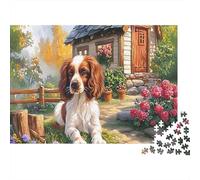 Springer Spaniel Premium Paper Spaniel in Snowy Winter Landscape DIY Jigsaw Puzzle Educational Stress Relief 70x50cm/1000pcs