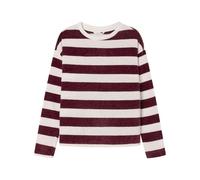 Springfield Basic Chenilla Striped LS T Shirt, Wine, M para Mujer
