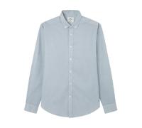 Springfield Camisa Daily Microprint Vestir popelín, Blanco Estandar, M para Hombre