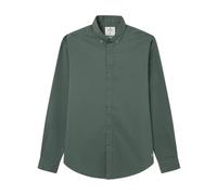 Springfield Camisa Daily Microprint Vestir popelín, Verde Gris, XL para Hombre