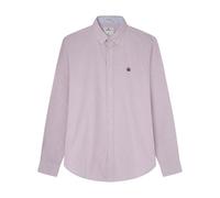 Springfield Camisa Oxford LS Rayas, Rojo Hibiscus, S para Hombre