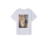 Springfield Camiseta para Mujer de Manga Corta Gráfica, Colección Culpables, Marrón, M