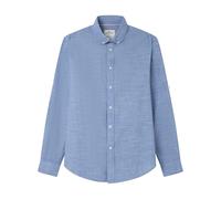 Springfield Cotton Slub Shirt with Tree Embroidery Camisa Bordada, Azul, XL para Hombre