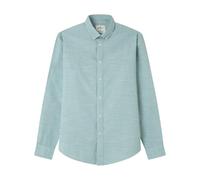 Springfield Cotton Slub Shirt with Tree Embroidery Camisa Bordada, Verde, L para Hombre