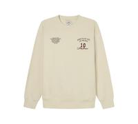 Springfield Keep Your Eye Baseball Crew Neck L/S Graphic Sweatshirt Sudadera Estampada, Blanco, S para Hombre