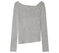 SPRINGFIELD LS Asymmetric Top with Double Layered Neckline T Shirt Mujer (Pack de 1)