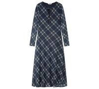 Springfield LS Midi Mesh Checked Dress, Blue, L Mujer