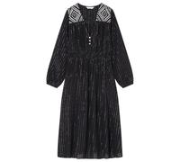 Springfield Midi Dress IN Lurex BAMBULA with Embroidered Shoulders Vestido, Negro, 40 para Mujer