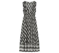 Springfield Midi Printed Wide Strap Dress with Border and Lurex Vestido, Negro, 38 para Mujer