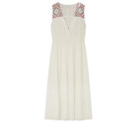 Springfield Midi Sleeveless Dress with Embroidery ON The Chest and Lurex Vestido Sin Mangas, Beige, 40 para Mujer