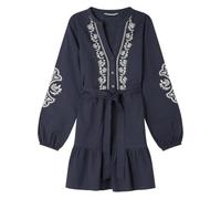 Springfield Nueva Camisa De Estructura con Bordado De Árboles, Azul, 38