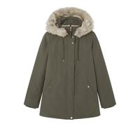 Springfield Parka con Capucha con Cremallera Frontal, Cordones Y Bolsillos Chaqueta, Marfil, S para Mujer