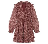 Springfield Short LS Double Skirt Dress, Orange, 34 Mujer