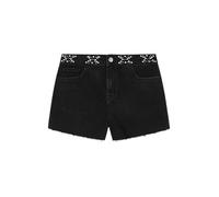 Springfield Shorts Vaqueros para Mujer con Adornos metálicos en la Cintura, Colección Culpables, Negro, 44