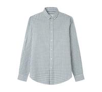 Springfield Small Checks Cotton Slub Shirt Camisa De Cuadros, Azul, S para Hombre