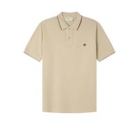 Springfield SS Polo Pique Slub TIPPINGS with Tree EMBRO8IDERY. 100% BCI Cotton, Beige, XL para Hombre