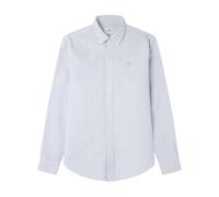 Springfield Striped Classic Oxford with Tree Embroidery Camisa A Rayas, Azul, L para Hombre