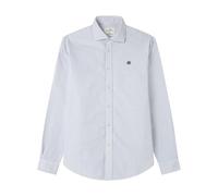 Springfield Striped New Light Oxford with Tree Embroidery Camisa Ligera, Azul, L para Hombre