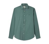 Springfield Structure Light Oxford Shirt with Tree Embroidery and NACAR Buttons Camisa Ligera, Verde, M para Hombre