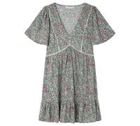 Springfield Vestido Corto Laces insertados, Estampado Turquesa, 36 para Mujer