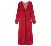 Springfield Vestido Largo para Mujer de Mangas Larga y Abertura Frontal, Colección Culpables, Rojo, M