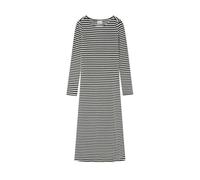 Springfield Vestido Midi Rayas Tejido Cortado Y Cosido canalé, Negro Estandar, L para Mujer