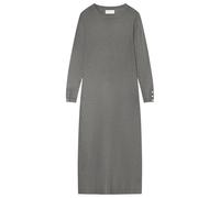 Springfield Vestido Midi viscoso con Botones metálicos en los puños y Abertura Punto, Gris Melange, M para Mujer