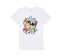 SPRINGFILED Camiseta Mickey Mouse, Camiseta Mujer, white, L