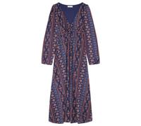 SPRINGFILED, Mujer, Vestido Midi Flores Cenefa Vertical, Navy, M
