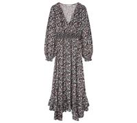 SPRINGFILED, Mujer, Vestido Midi Picos Volante, Black, 40