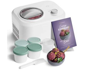 SPRINGLANE Heladera Eni 1 L con compresor autoenfriante 100 W, incl. set de 4 contenedores de helados