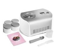 SPRINGLANE - Máquina de helado Elli 1,2 l con compresor autoenfriable de 135 W, heladera, de acero inoxidable, con soporte para hielo extraíble, incluye libro de recetas (máquina de hielo + 4