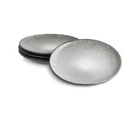 SPRINGLANE Vajilla gris, servicio de cena de gres - Plato de Postre 4 piezas