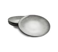SPRINGLANE Vajilla gris, servicio de cena de gres - Plato Llano 4 piezas