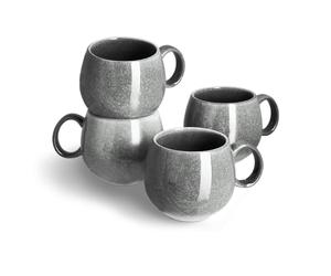 SPRINGLANE Vajilla gris, servicio de cena de gres - Taza 4 piezas