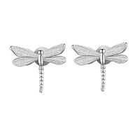 Springlight Pendientes de tuerca de plata de ley 925, hechos a mano, regalo del día de San Valentín para ella, Plata de ley