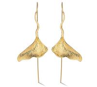 Springlight S925 Sterling Silber Damen Ohrringe Ginkgo Blatt Ohrringe Silber 925 Hängend Handmade Schmuck Damen Personalisierte Geschenke Mädchen Geschenke.