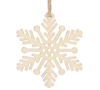SPRINGOS Adornos para árbol de Navidad, 6 unidades, diseño de copo de nieve, filigrana