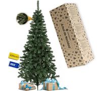 SPRINGOS Árbol de Navidad 220 cm Árbol de Navidad Artificial Árbol de Navidad Real Soporte de Metal
