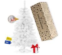 Springos Árbol de Navidad Artificial, 150 cm, Abeto Artificial Blanco con 206 Puntas, árbol de Navidad Compacto, alféizar de Ventana y decoración de Mesa, fácil de Limpiar, para decoración Festiva de