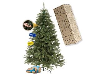 SPRINGOS Árbol de Navidad Artificial Abeto del Cáucaso 180 cm Árbol de Navidad Real